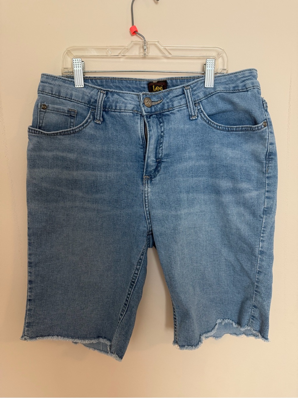 Lee Women's Light Wash Boyfriend Denim Bermuda Shorts